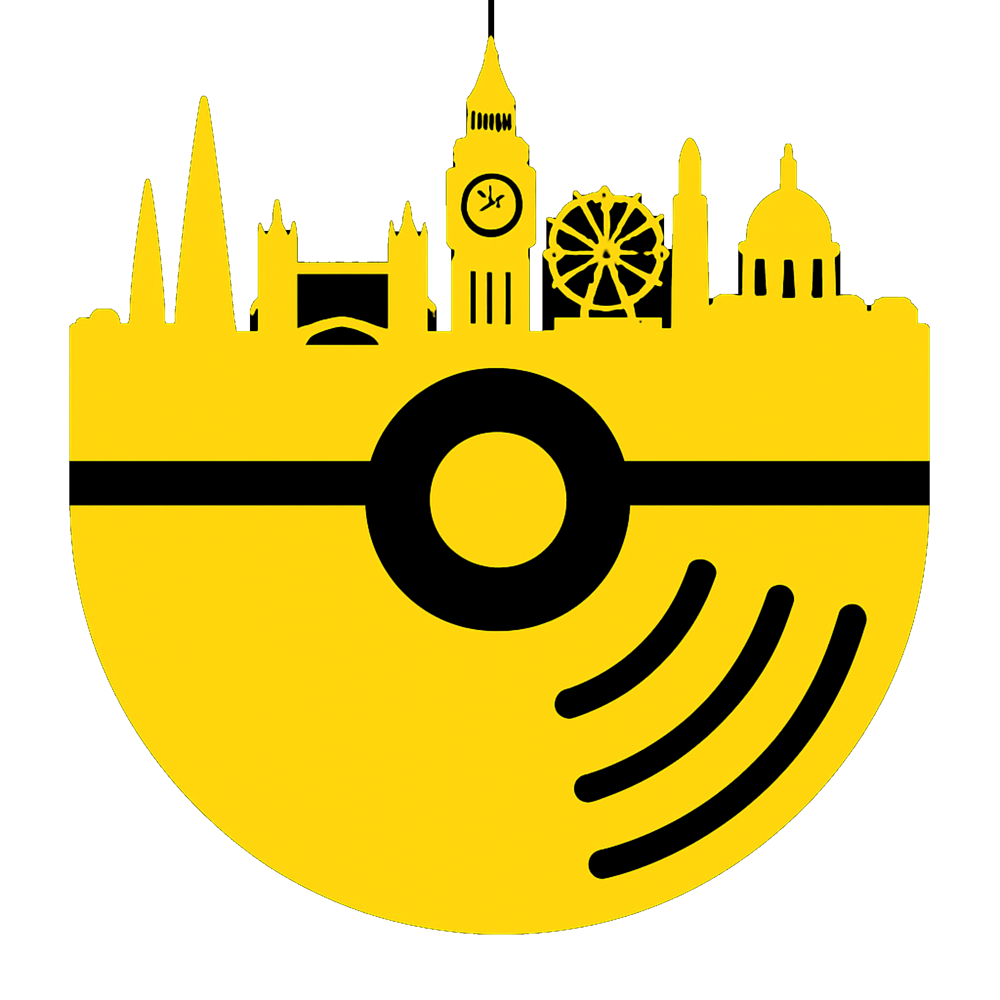 London Music Stage yellow skyline and record logo