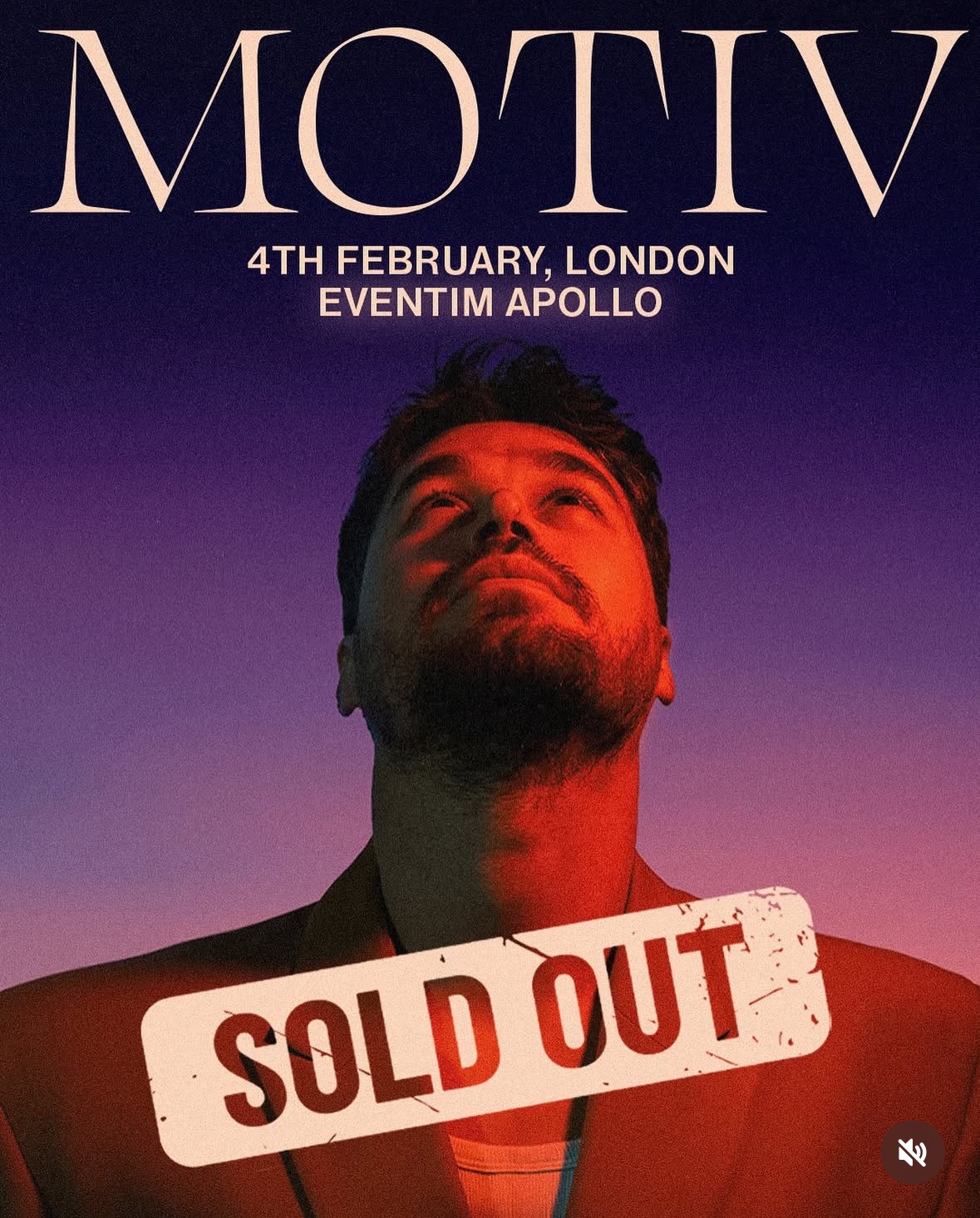 Alban Skënderaj MOTIV concert artwork stamped sold out